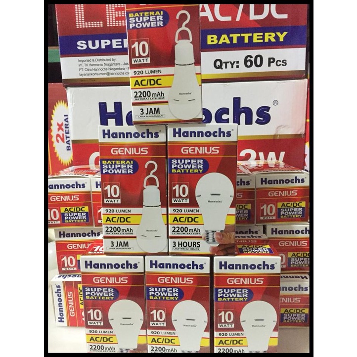 Emergency Lamp Led Genius Hannochs 10 Watt 2 Fungsi