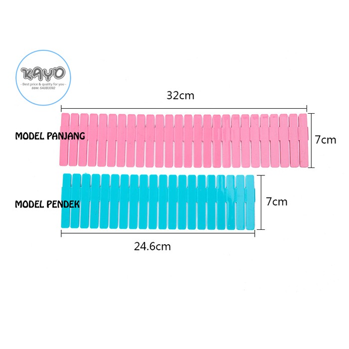Sekat Laci Organizer Pemisah Pembatas Kotak Lemari 1 Set isi4 -PANJANG