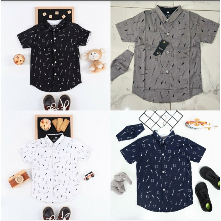 JOSJOLI_STORE/Kemeja Kids Vexa/Kemeja Anak Laki-Laki/Fashion Anak/Usia 4-13 Tahun