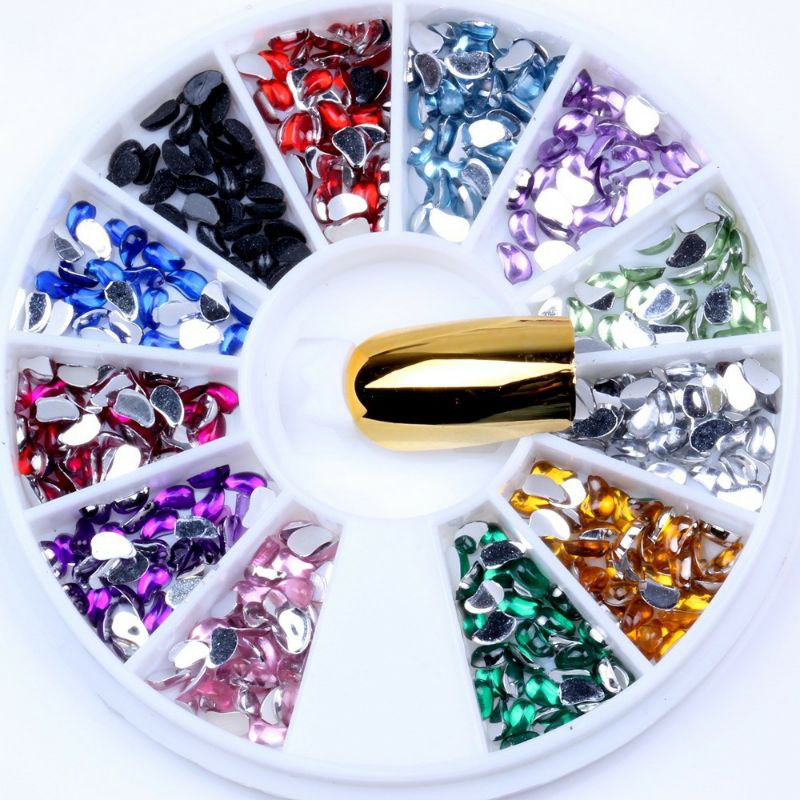 Hiasan kuku palsu, nail art decoration, rhinestone