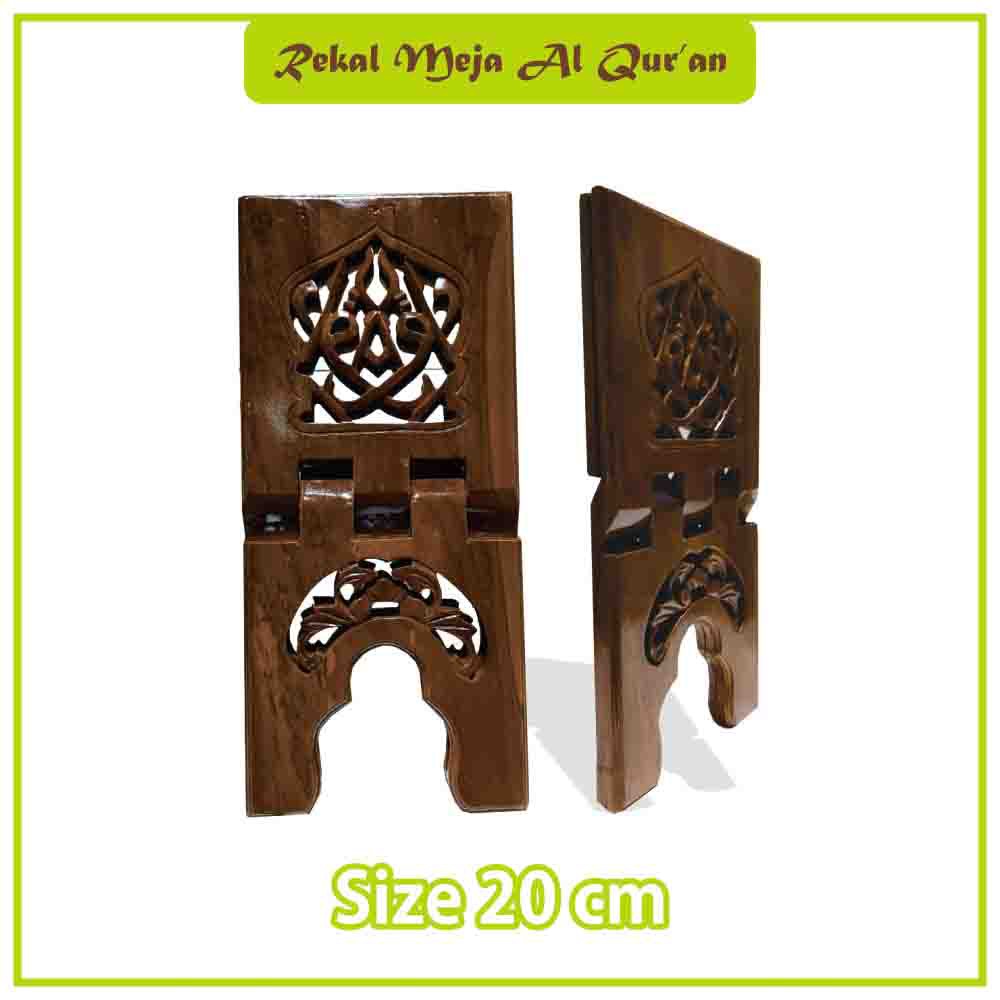 Rekal Al Quran Motif Bintang Bahan Kayu Jati PREMIUM Ukuran 20 CM