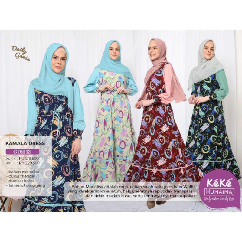 Gamis Dewasa Keke Humaima ~ Kamala Dress GDH 12 ~