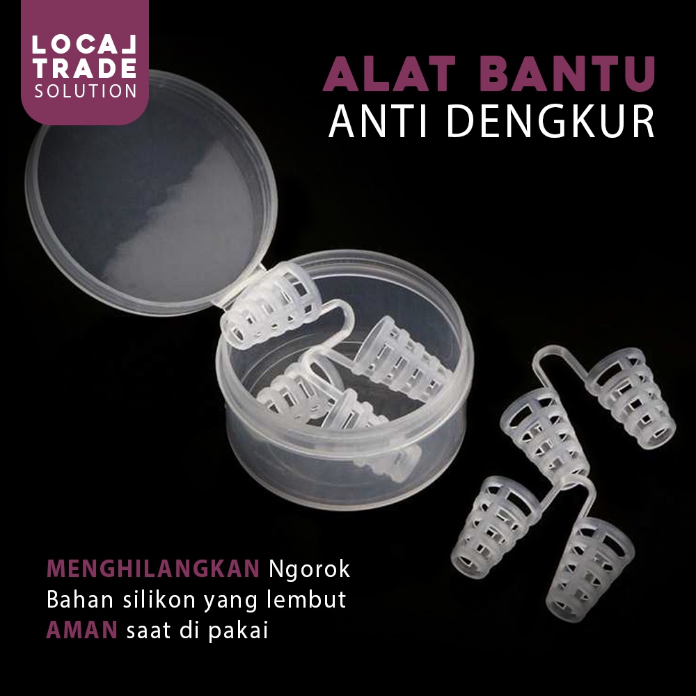 Alat Bantu Anti Dengkur Penghilang Ngorok 4pcs Bahan Silikon