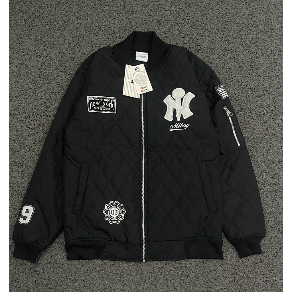 (PLATINUM) JAKET BOMBER VARSITY NY NEW YORK HIGH QUALITY CASUAL HYPE JACKET QUALITY PLATINUM