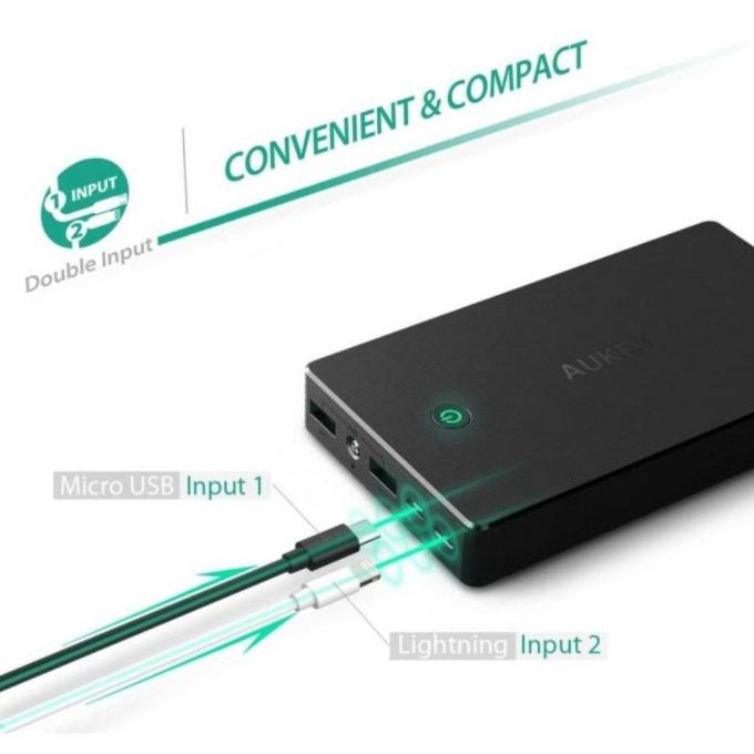 Power Bank Aukey 20000Mah Black Shop_Shalwa