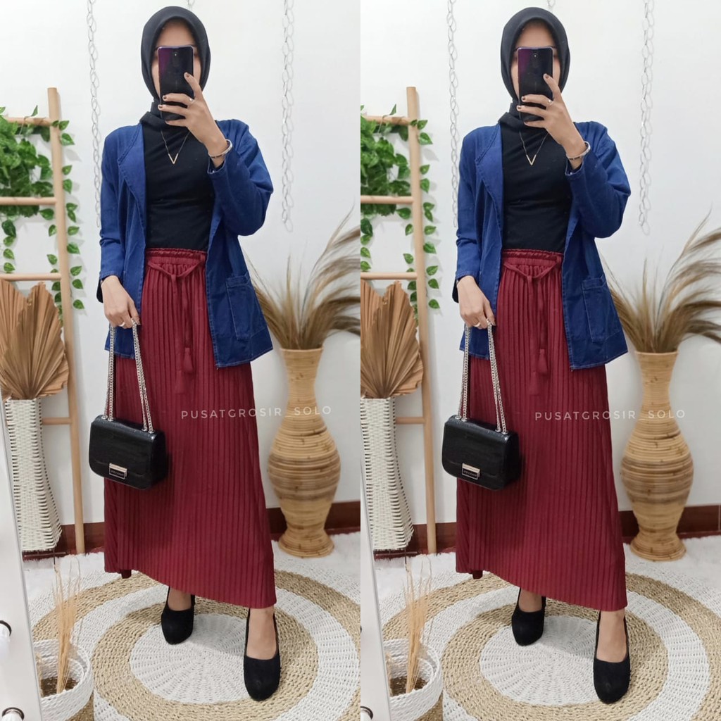 BELIA ROK PLISKET SKIRT / ROK PLISKET PREMIUM/ JERSEY MOUMBLOE TALI LEPAS