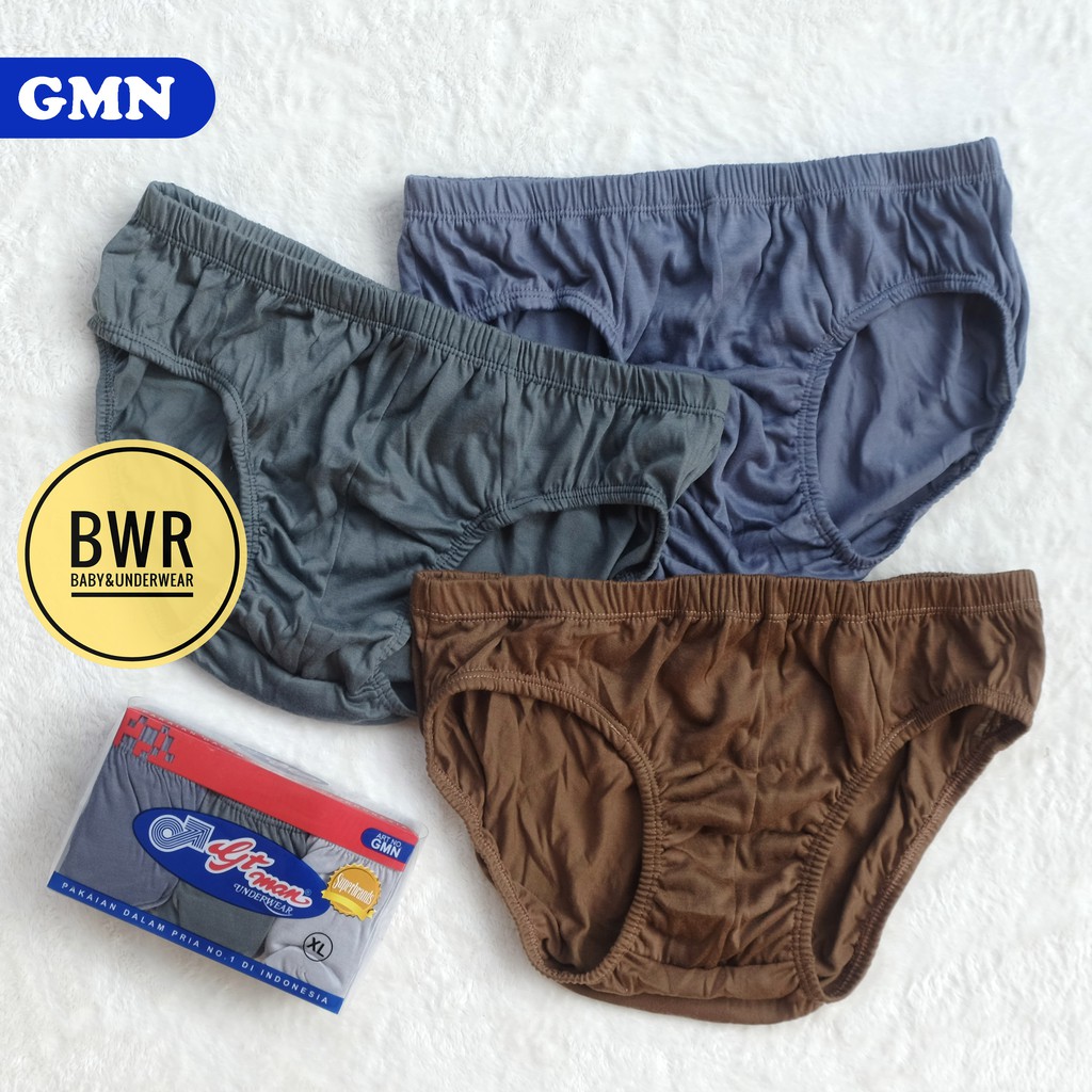 [ 3pc ] GMN | Celana Dalam Pria GT Man | CD Sempak Pria Dewasa Karet Kerut - Bwr III N4-Q4