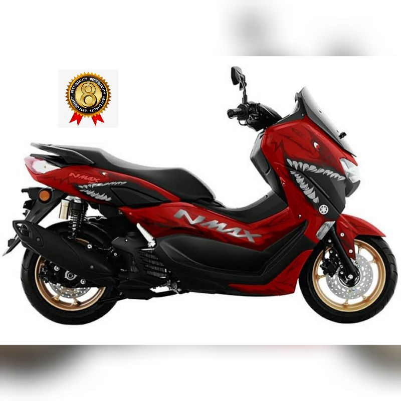 Sticker Decal NMAX 2020 Shark merah full body variasi #stiker888