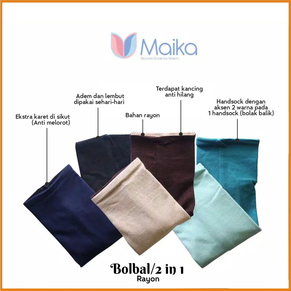 Manset Tangan Bolak Balik Pendek Bahan Kaos By Maika