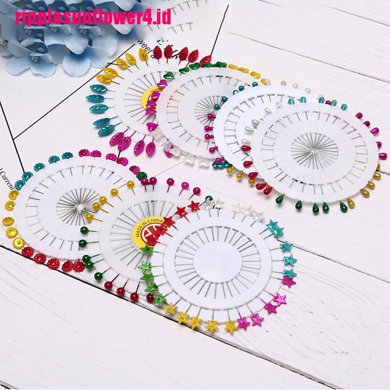 30pcs / set Bros Pin Bentuk Hati / Daun / Bintang Warna Warni Untuk Hijab / Scarf