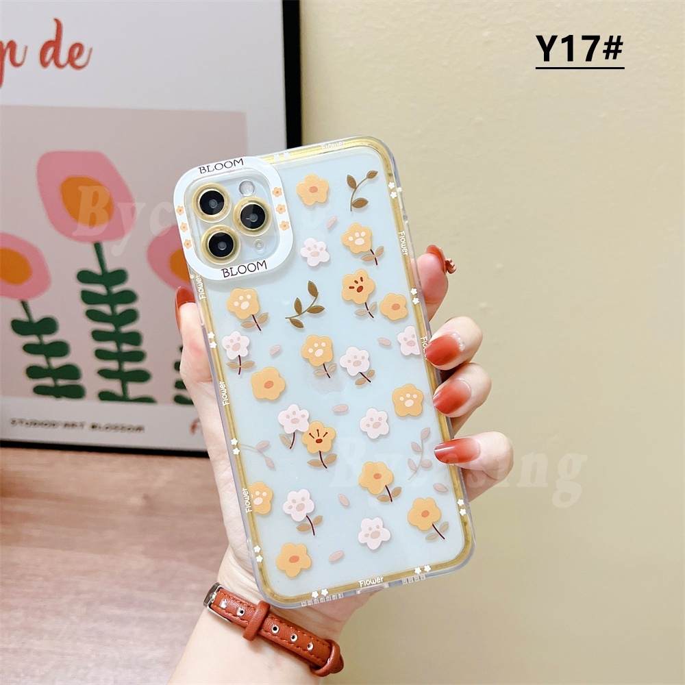 Soft Case Pelindung Kamera Motif Bunga Macaron Untuk Samsung A13 A03 A03S A02S A12 A02 A22 A32 A52 A712 A10 M52 A50 A51 A71 Note 20 S20 S21