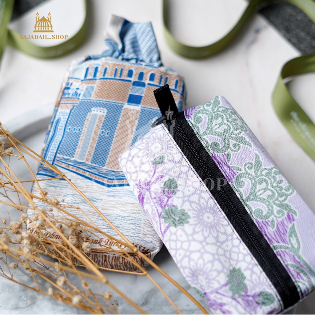 Sajadah Pouch Motif Abu Dhabi Turkey (Warna : Lavender) Serut/Seleting   [BEST SELLER]