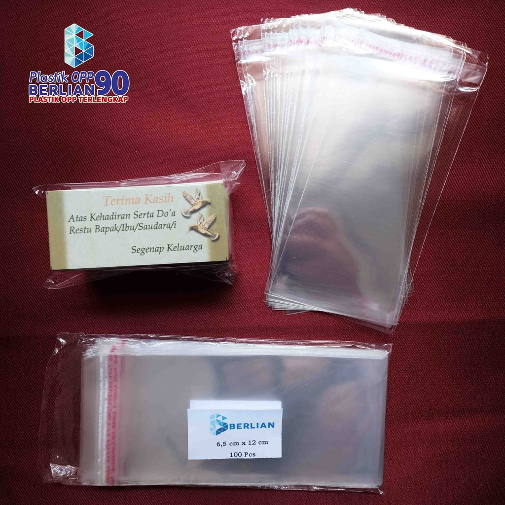 Plastik OPP 6,5 X 12 CM TEBAL 20 MIC 100LBR