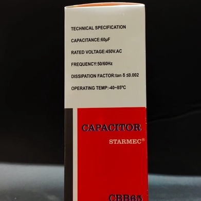 KAPASITOR AC / CAPACITOR AC 60 MIKRO / 60 uF (MERK STARMEC)