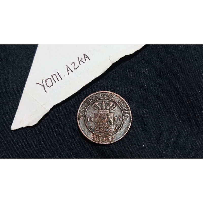 1 cent#sen nederlandsch indie tahun 1857 nomer 23