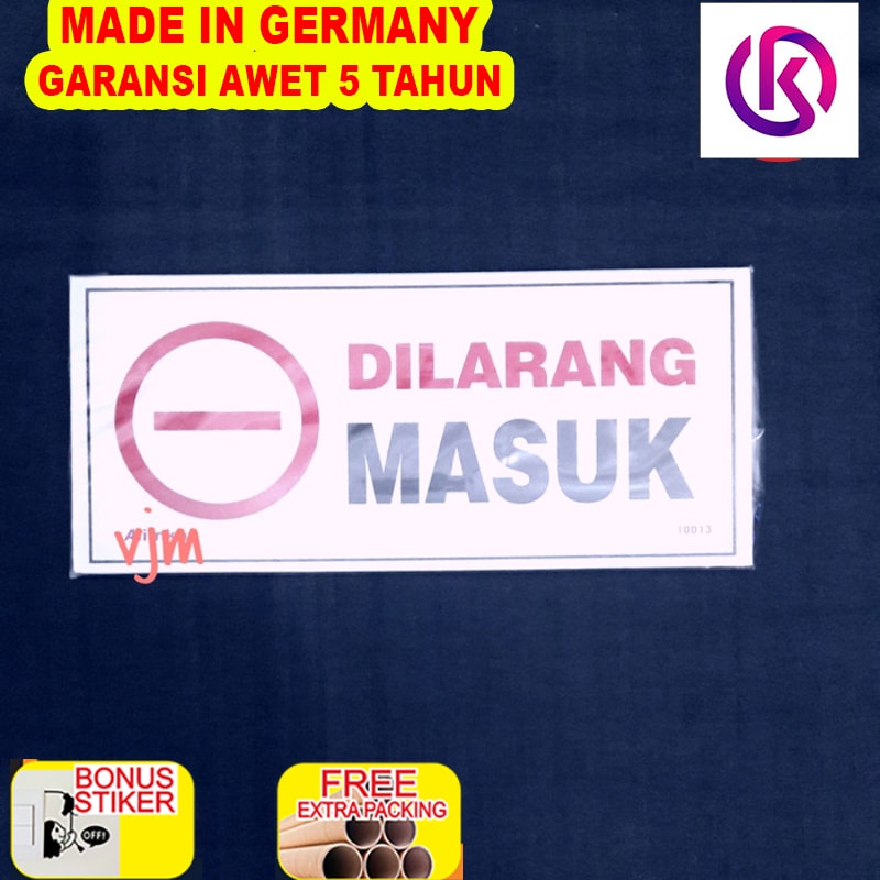 

Murah Plat Acrylic DILARANG MASUK (20x9cm)
