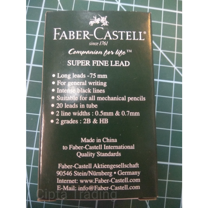 

Trendi Mechanical Pencil Lead - Faber Castell - 2B 0.7Mm (1 Dozen/1 Lusin) Murah