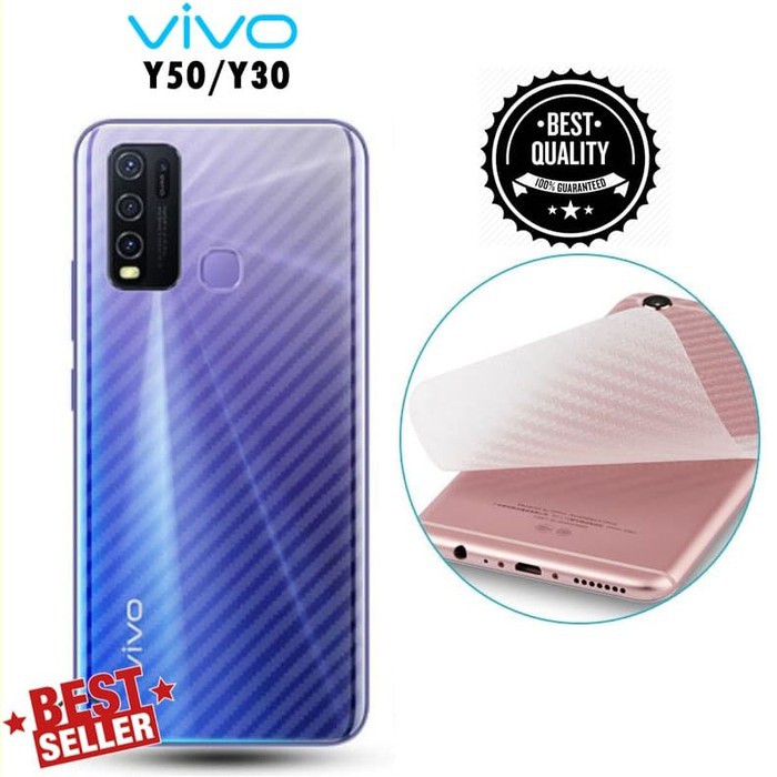 GARSKIN Sticker Carbon Redmi Note 9 / Redmi 9C Skin Carbon Transparan Fiber Protection Back Sticker Carbon