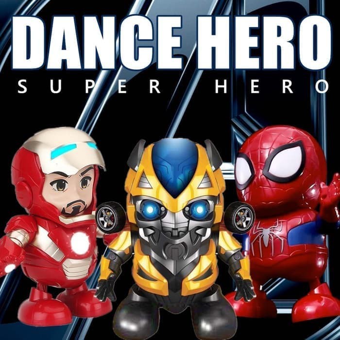 M153D Mainan Robot Superhero Spiderman | Smart Dance Hero Robot With Music