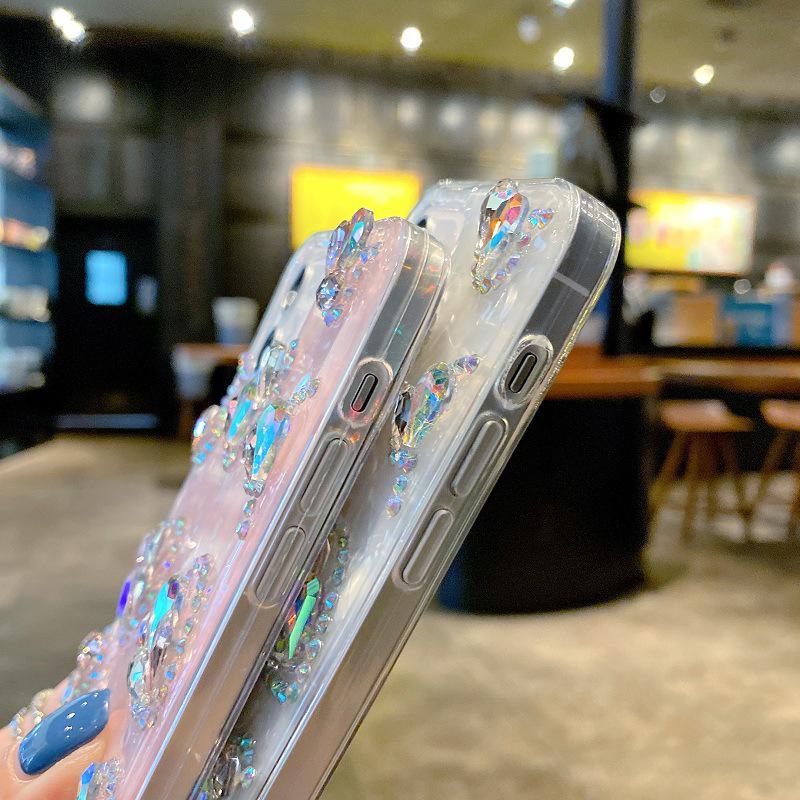 Silikon Glitter diamond Love Hati Iphone 7 8 SE 7+ 8+ X Xr Xs Max 11 Pro 12,Oppo Reno 4 4F 5 FH10