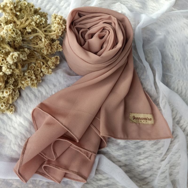 Pashmina premium ceruty babydoll 180x75cm/pashmina polos flory shawl/Jennamira_mode/