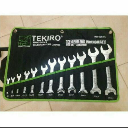 tekiro WR SE0306 kunci pas set 12 pcs 6mm - 32mm open end wrench 12pcs