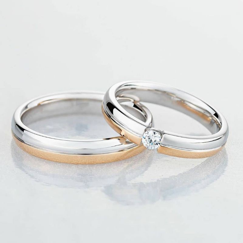 cincin tunangan model cantik emas putih