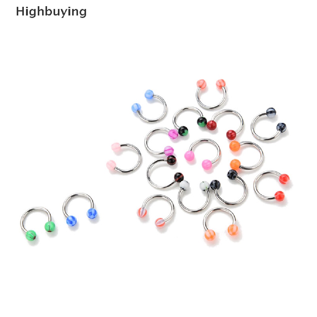 Hbid 10PCs Anting Tindik Alis / Bibir / Lidah / Hidung / Pusar / Perut / Tubuh Glory