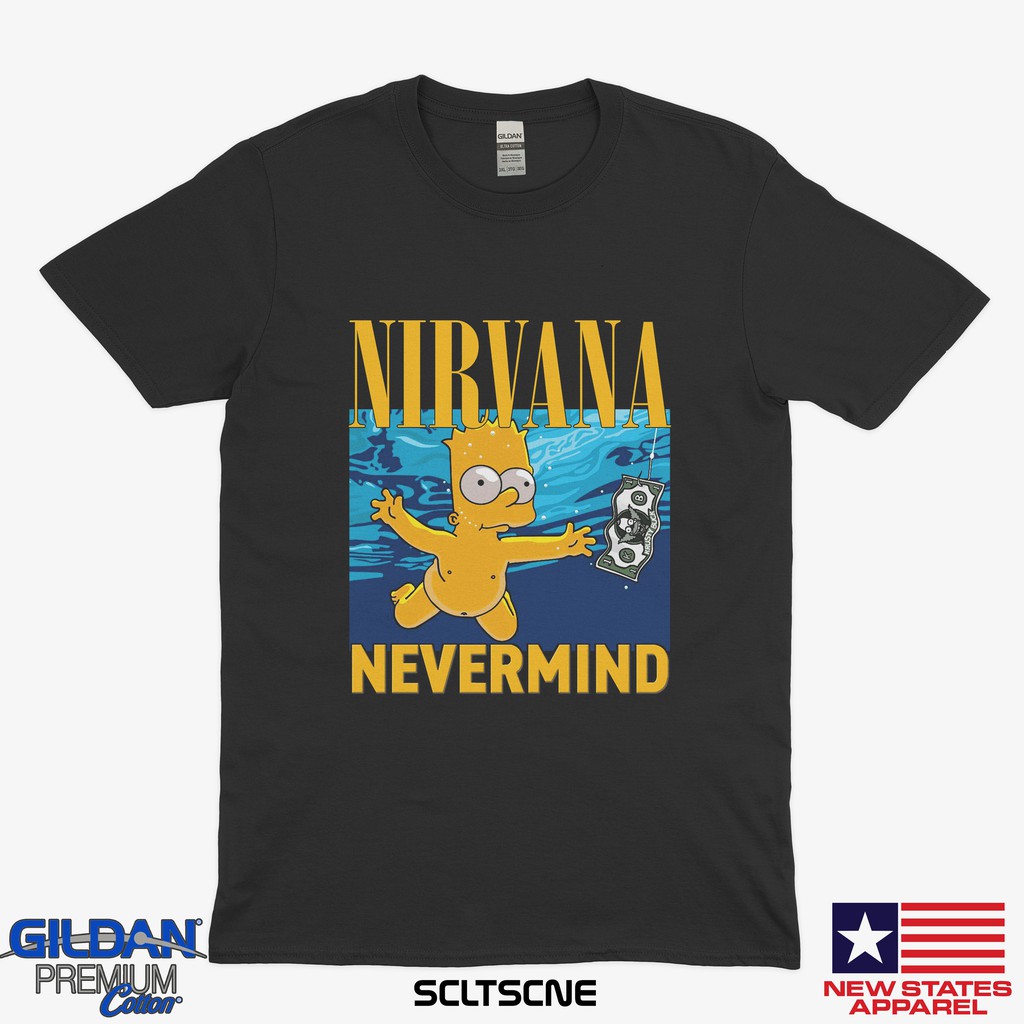 KAOS NIRVANA / BAJU NIRVANA NEVERMIND / Kaos vintage nirvana / KAOS BAND NIRVANA THE SIMPSONS