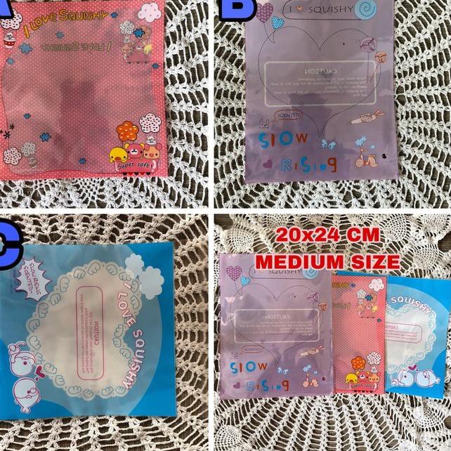 

PAKET 10 PCS PLASTIK CRISPY PACKAGING SQUISHY package PACKING OPP BAG MEDIUM TEBAL-ISI 10 LEMBAR .,.