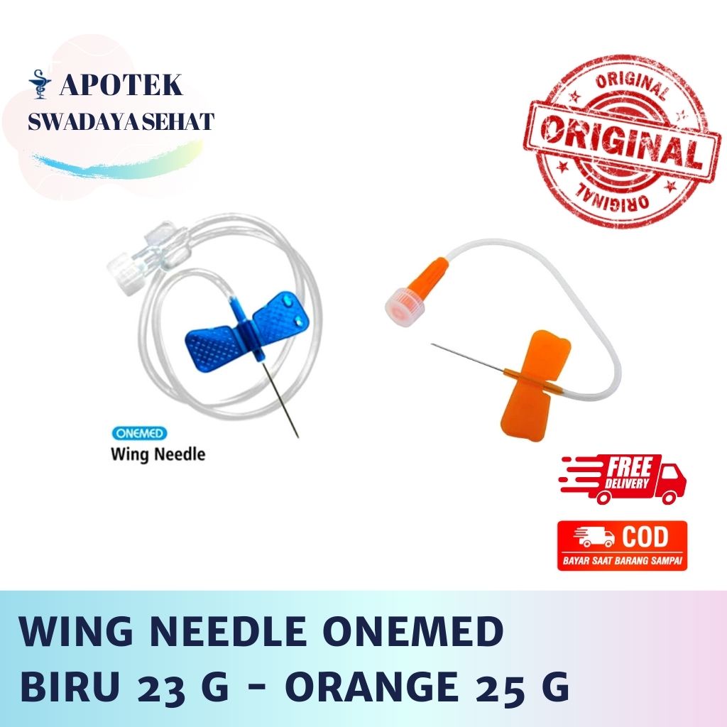 Wing Needle1 BIRU 23G/ ORANGE25G ONEMED