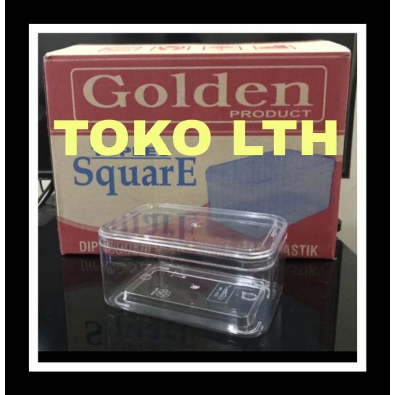 12 PCS TOPLES KUE KERING KOTAK SEGI PERSEGI 500 GRAM POLOS GOLDEN 1/2 KG