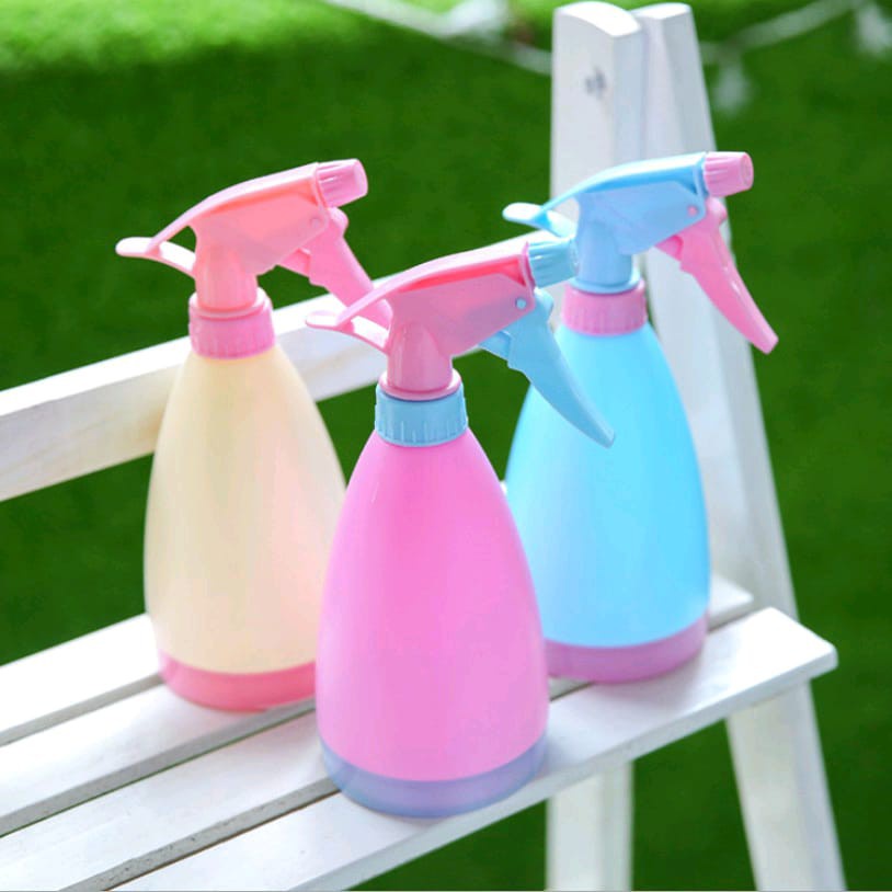 (CLASHOP)Botol Spray Semprot 500ml / Sprayer Semprotan Burung Tanaman Hewan Kaca / Bottle Trigger Candy Color Serbaguna