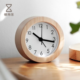  Jam  alarm siswa dengan jam  samping tempat tidur diam kayu  