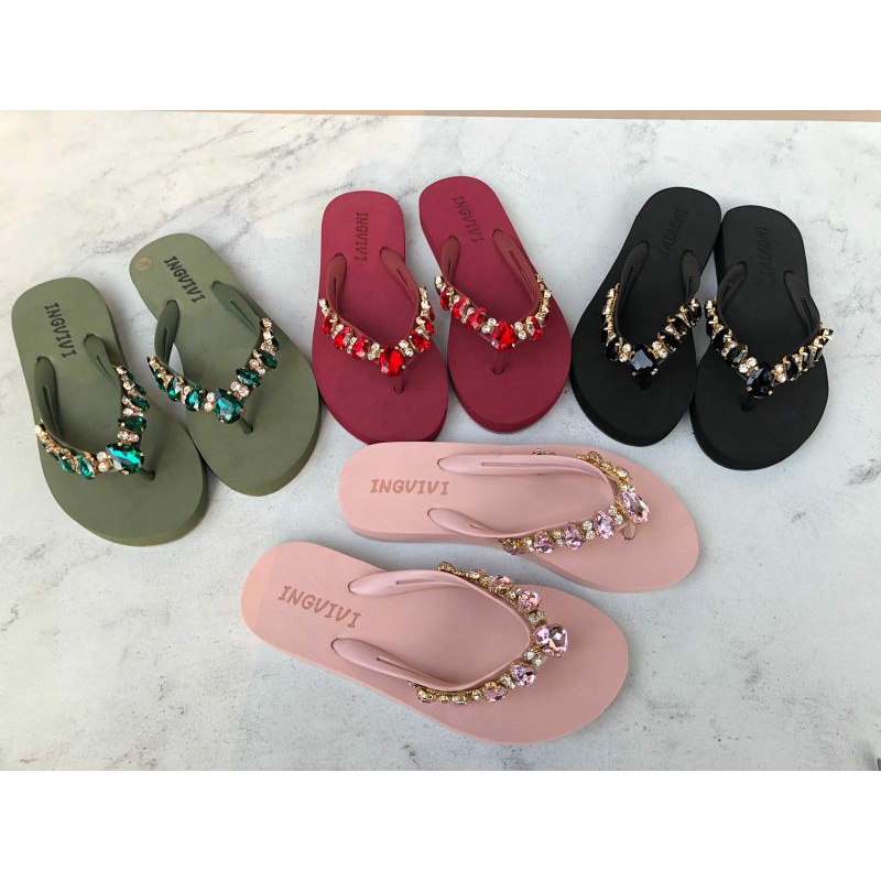 SANDAL JEPIT INGVIVI SWAROVSKI II FLAT 150-9