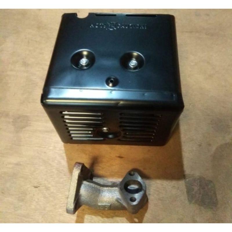 Jual GX390 / GX420 knalpot + pipa (Muffler + exhaust pipe) Shopee