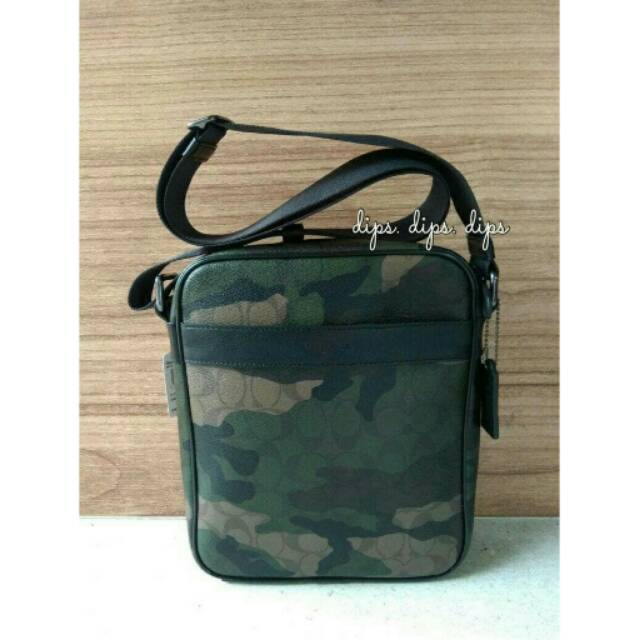 TAS SALEMPANG COACH FLIGHT BAG ARMY PRIA