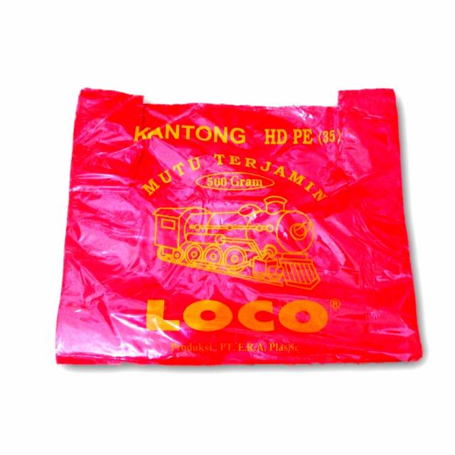 Plastik / Kantong Loco Tebal Uk 35 Merah (bukan Eko)