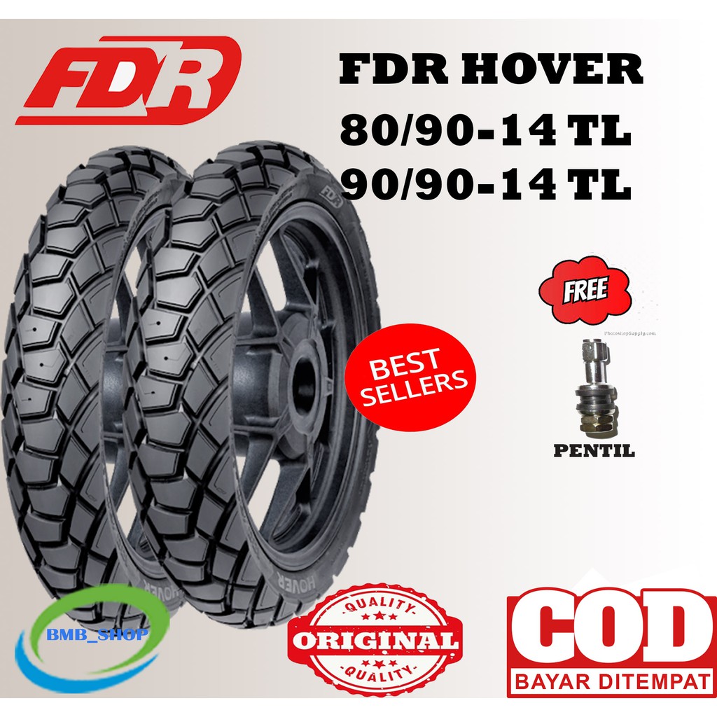 Paket Ban Trail Tahu FDR Hover 80/90 & 90/90-14 Tubles motor metic vario mio beat scoopy fino