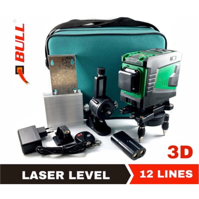 Laser Level 12 Line 3 Dimensi Dg Remote