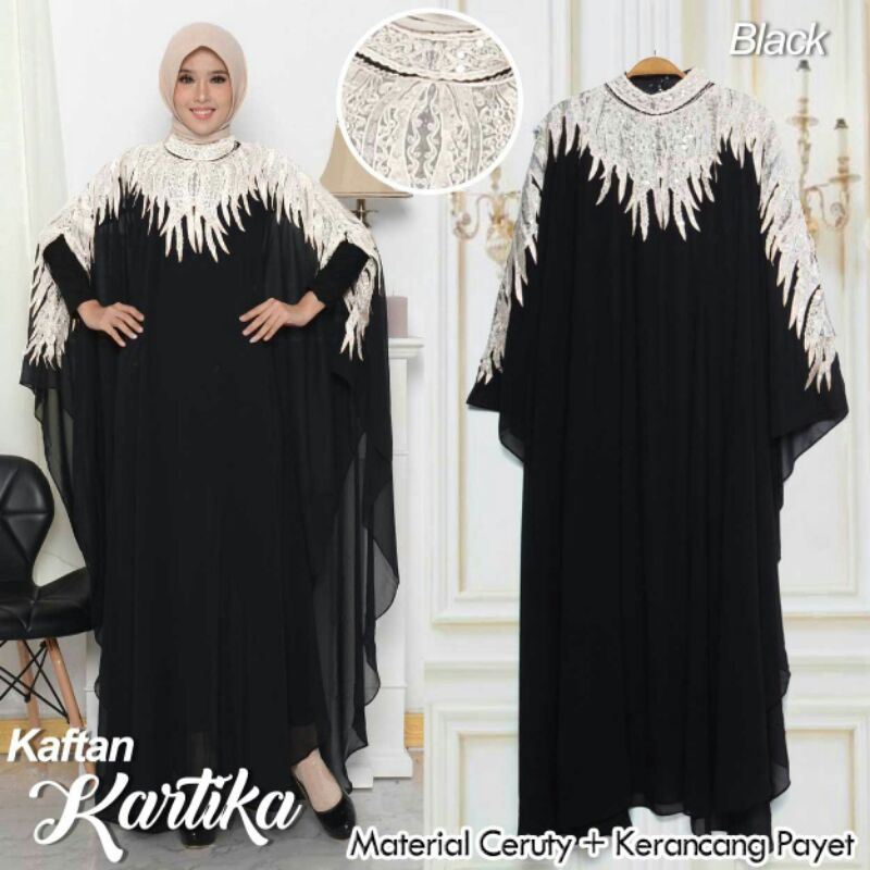 Funie Kaftan Kartika Ceruty Babydoll Kerancang Payet / Jumbo / CODgo