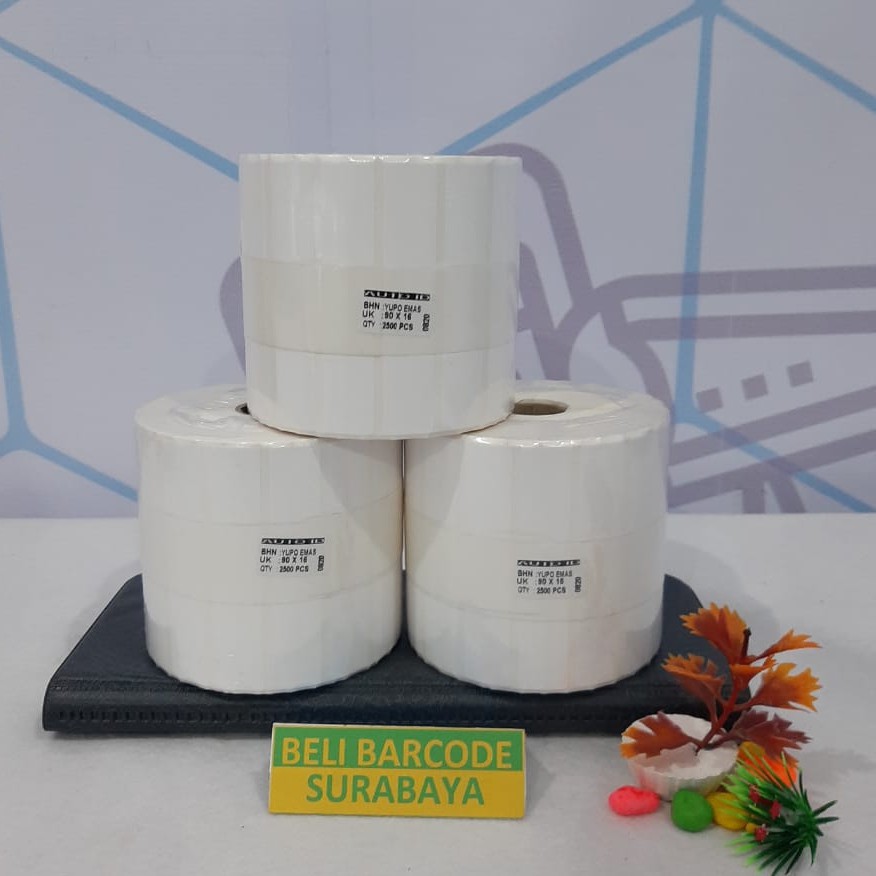 STIKER LABEL YUPO EMAS 90X16 - 90 X 16 2500pcs