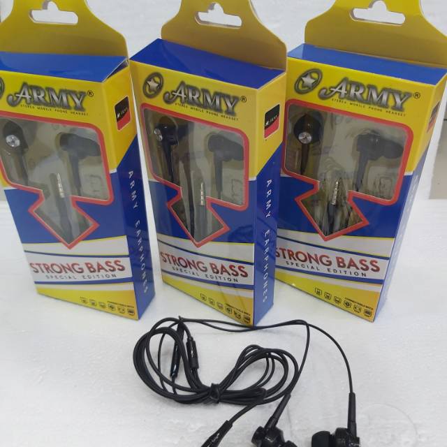 Handsfree / Headset  / Earphone Army  Strong Bass