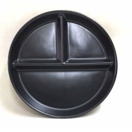 PP 28 Piring Keramik Skat Matte Porselin Piring datar Bulat Japan Korea Western Style Impor-black