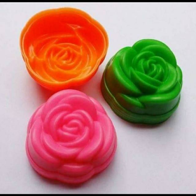 Cetakan agar jelly puding mawar kecil