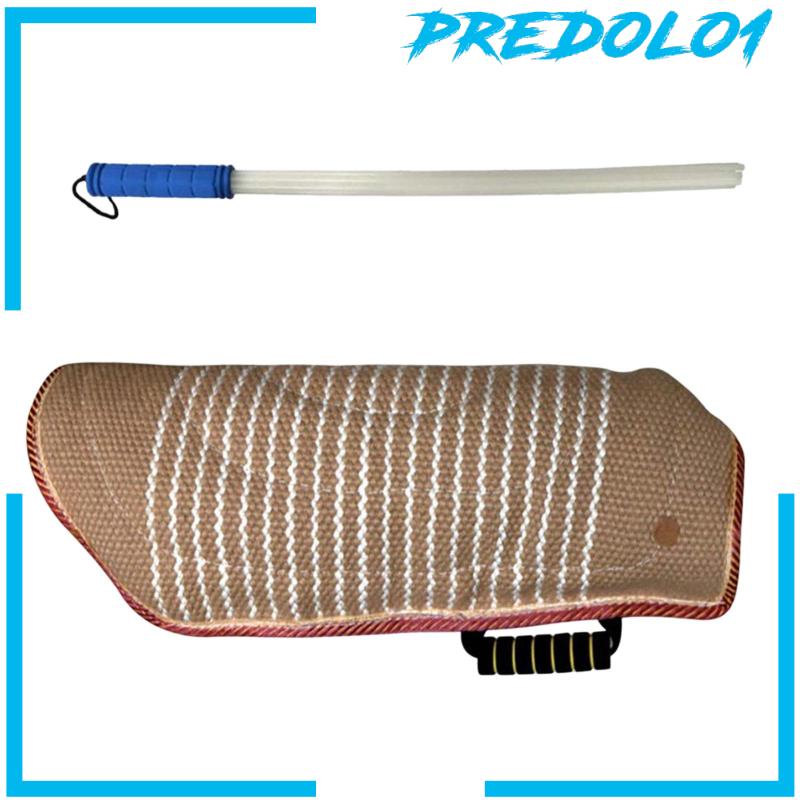 Dog Bite Sleeve Training Protector with Whip Agitation Stick for Work Dog