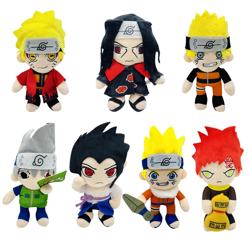 Mainan Boneka Boneka Plush 11&quot; Lembut Dan Cuddly Untuk Anak Tema Uzumaki Kakashi Uchiha Itachi Kurama