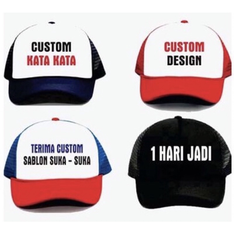 (NEW) Topi Trucker CUSTOM KATA KATA