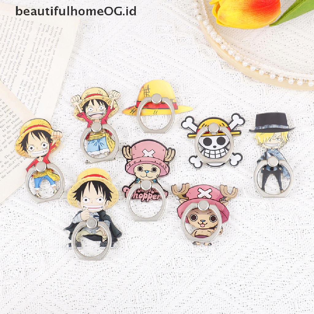 Ring Stand Holder Desain Luffy One Piece Bahan Akrilik Untuk Handphone