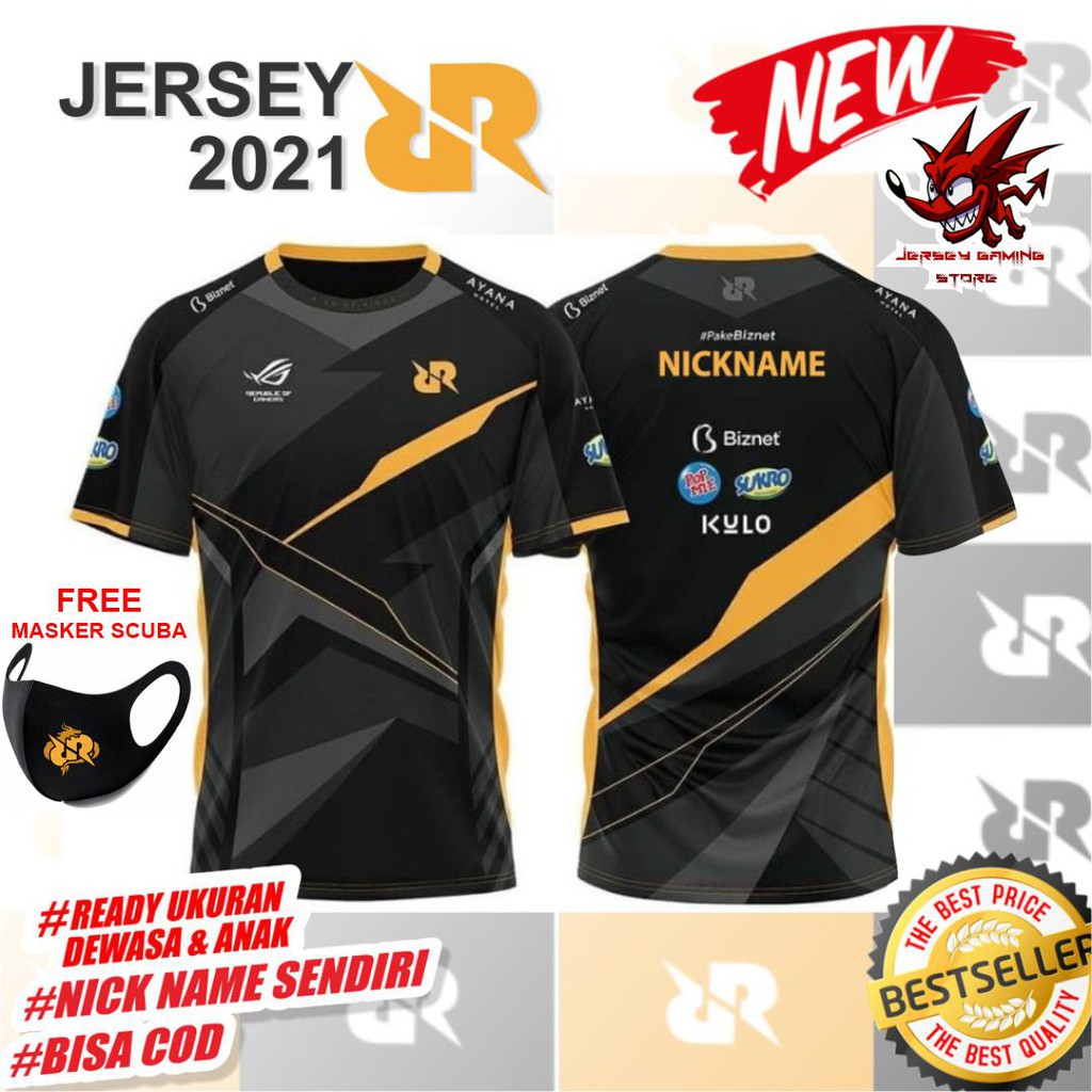 JESEY RRQ TERBARU 2021/BAJU JERSEY GAMING TEAM RRQ FREE NICK NAME